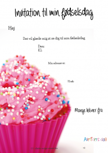 Pink_cupcake_børnefødselsdags_invitation_tværformat