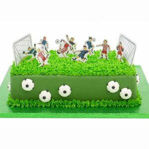 fodbold fødselsdag, fodboldkage, spiseligt papir til fodbold kage, fødselsdag med fodbold tema, fodbold tema fødselsdagskage, kager med fodbold, fodbold børnefødselsdag, fodboldbane kage