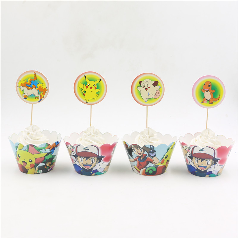 birthday-party-supplies-cake-cupcake-12wrappers-and-12toppers-cute-pokemon-pikachu-pattern-for-children